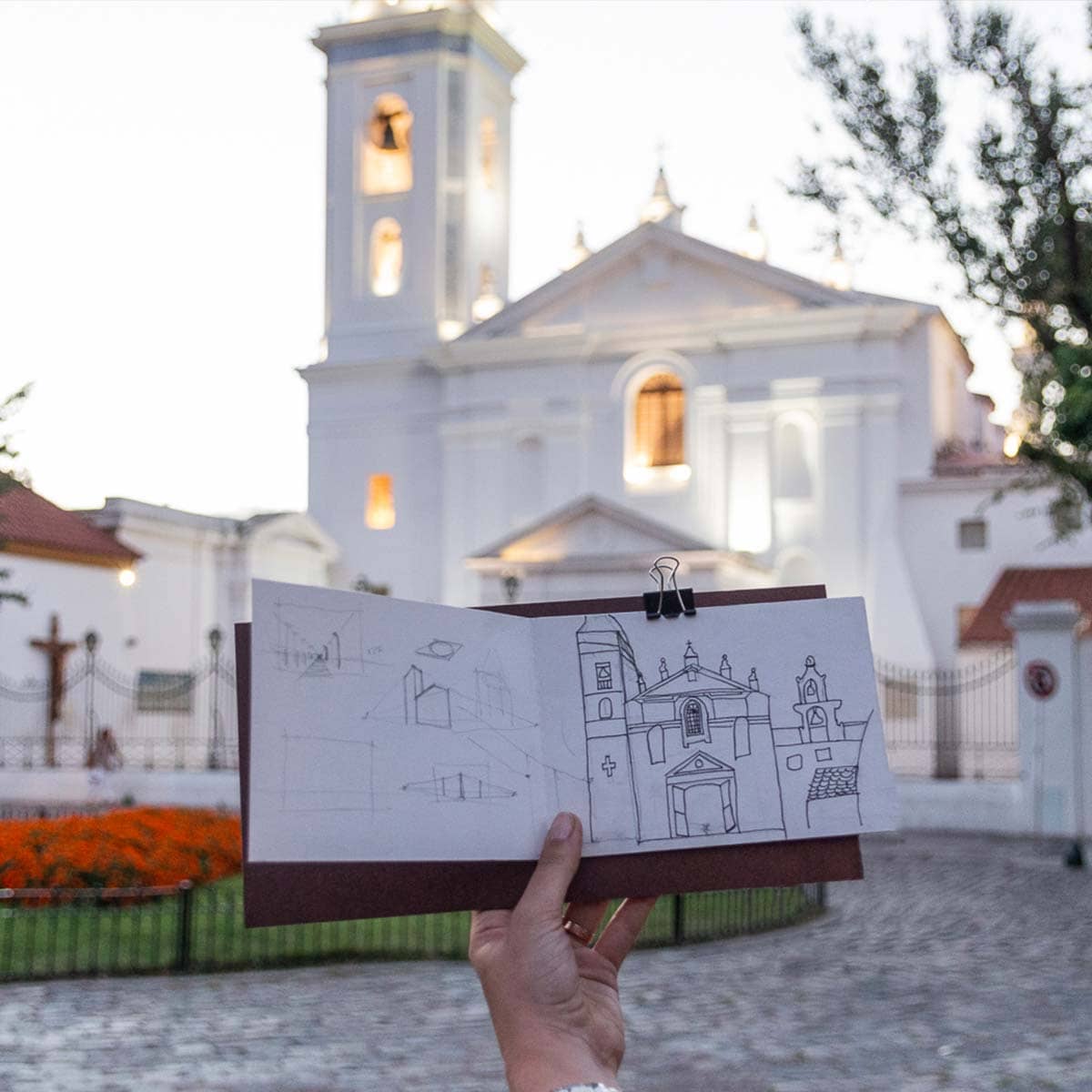 Sketching Iglesia del Pilar buenos aires