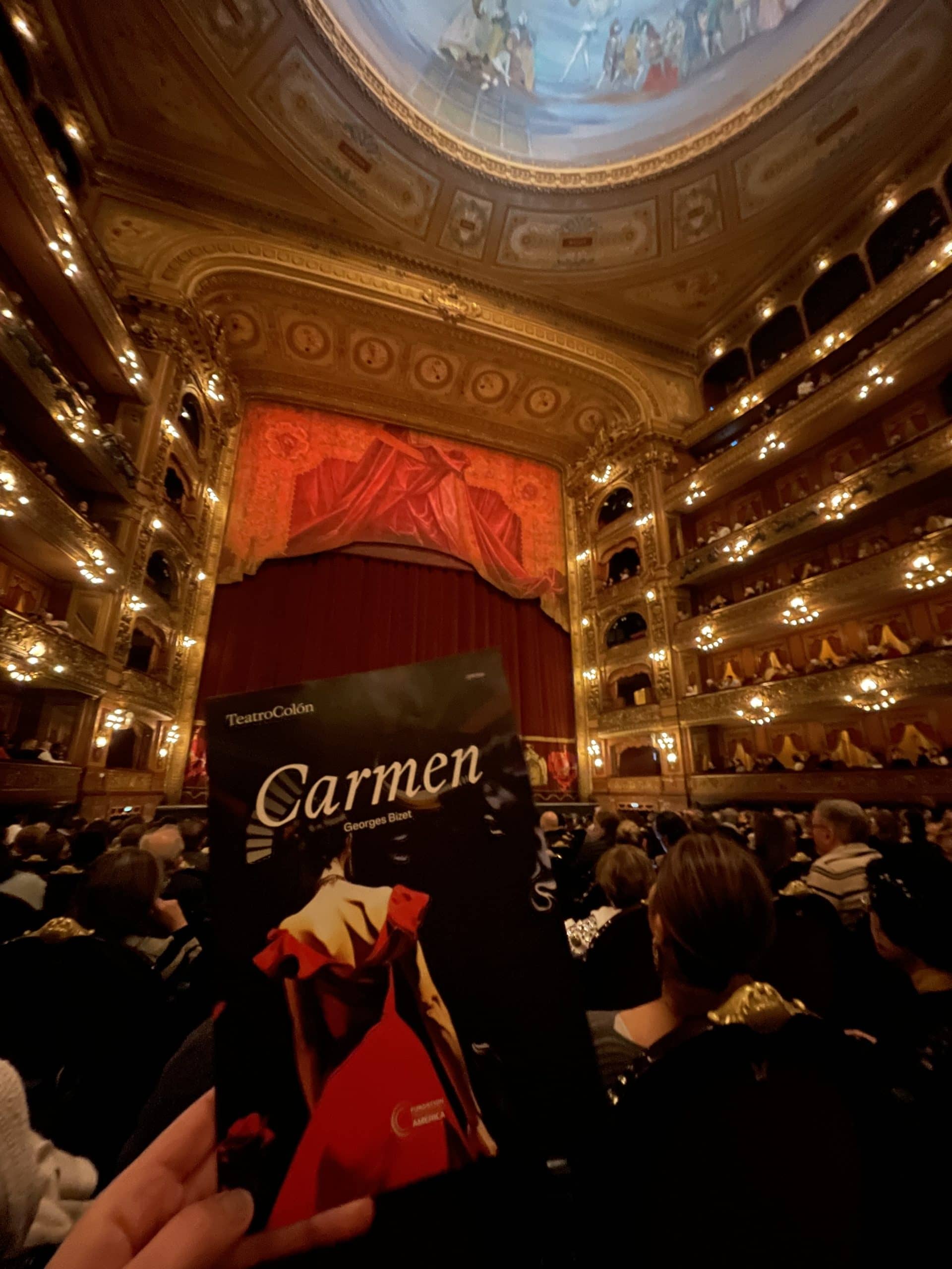 Teatro colon scenario with opera program
